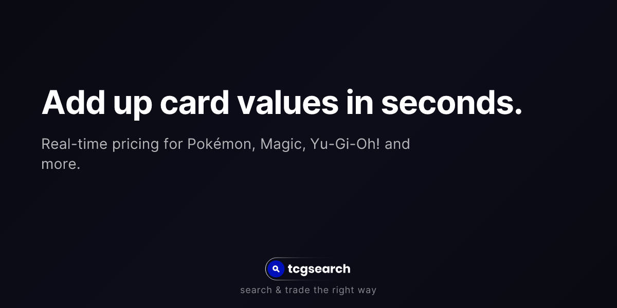 Price Calculator | tcgsearch | tcgsearch
