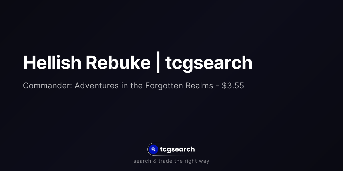 Hellish Rebuke | tcgsearch